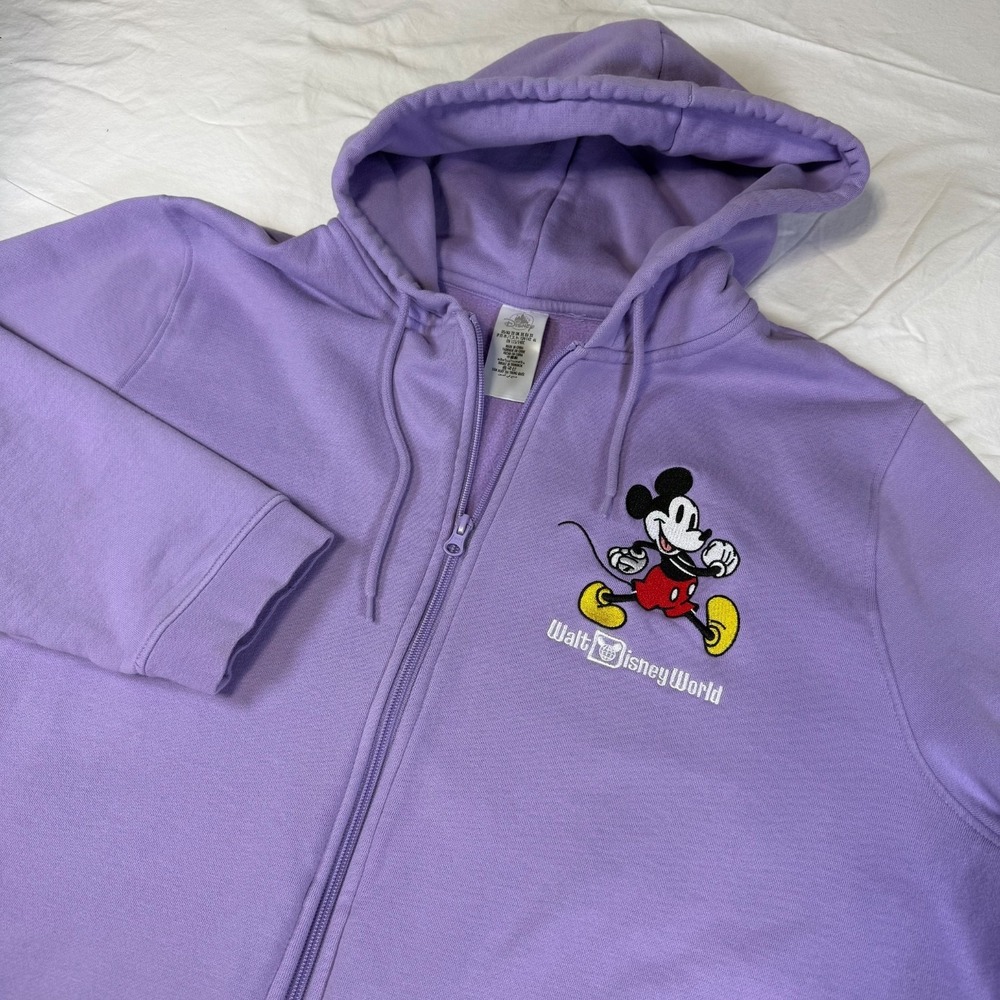 Walt Disney World Disney Full Zip Hoodie Lavender Adult Unisex Size 3XL